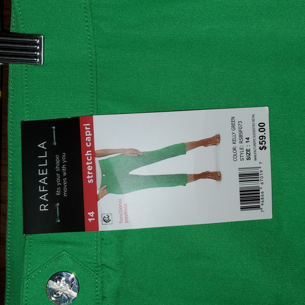 Rafaella Womens Stretch Capri Pants Size 14 - Picture 3 of 5